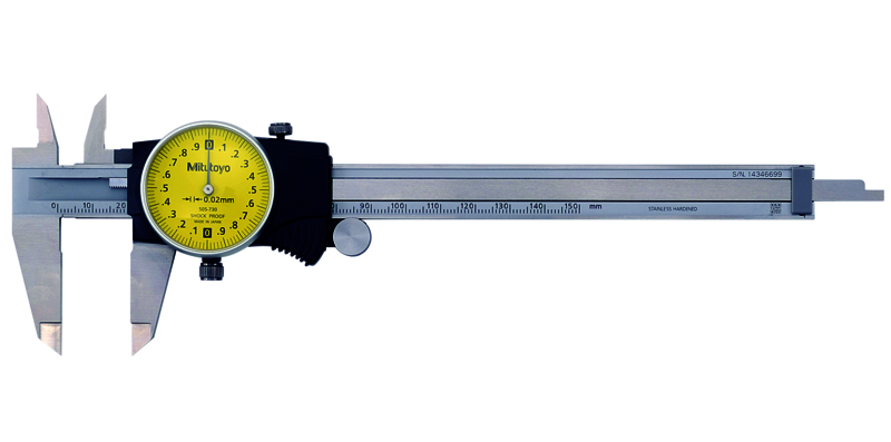 Mitutoyo Órás tolómérő, 0-150 mm, 0.02 mm, 2 mm/rev (505-730) termék fő termékképe