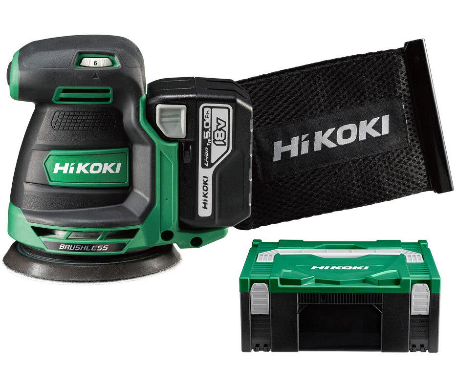 HiKoki SV1813DA-WPZ akkus excentercsiszoló (2 x 5.0 Ah Li-ion akkuval, Hitbox kofferben) termék fő termékképe