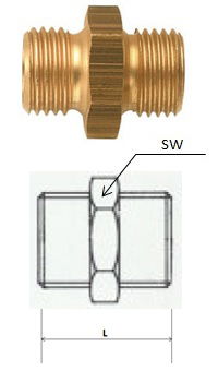 (D42M) G 1/4 x G 1/2 csatlakozású kettős karmantyú termék fő termékképe
