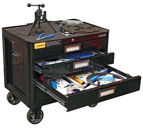 Laser Tools LAS-62012 kuplungszerelő készlet 4 fiókos szerszámos kocsiban - MASTER KIT termék fő termékképe